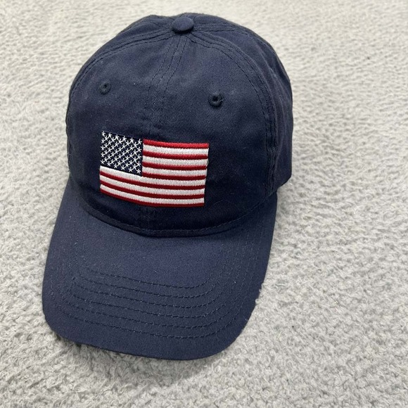Flag Hat Cap Mens One Size Strapback Patriats Patriotic USA Stars Stripes - Picture 1 of 10